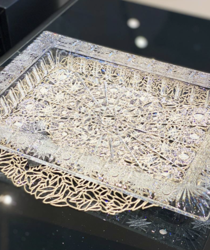 Đĩa chữ nhật pha lê Bohemia M57 41cm