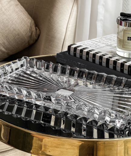 Đĩa pha lê chữ nhật Rogaska Crown Jewel 35*19cm