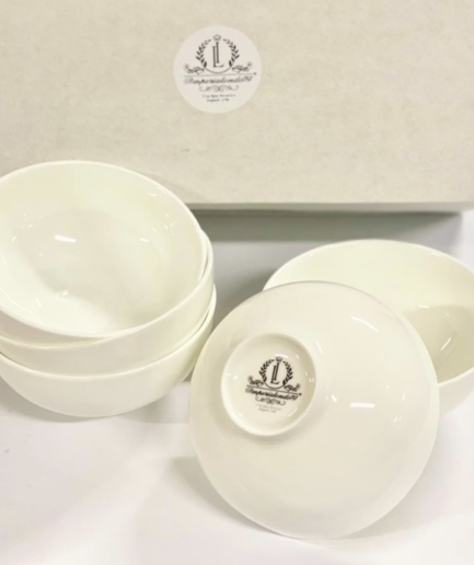 Bát ăn cơm sứ xương Imperial London trắng trơn