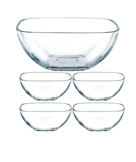 Bát Vuông Trong Suốt Nachtmann Domino Schalen 100630 5 Cái