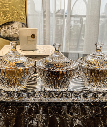 Thố đựng kẹo pha lê Rogaska Crown Jewel Candy 12cm