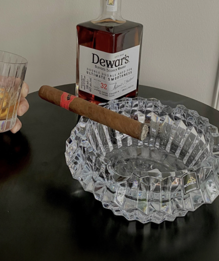 Gạt tàn pha lê Rogaska Crown Jewel Trắng 15cm