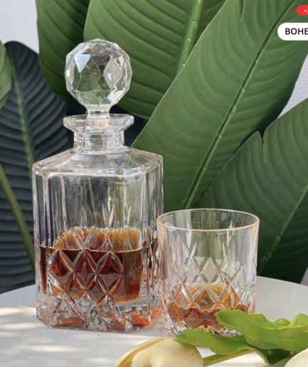 Bộ bình rượu whisky Bohemia Brixton 1 bình & 6 cốc