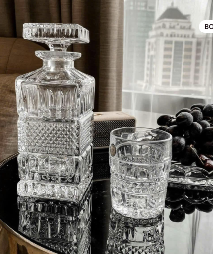 Bộ bình rượu pha lê whisky Brittany (1 bình và 6 cốc)